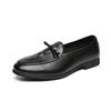 Wiosna Jesień Retro Slip on Skórzane Szpiczaste Buty Męskie Mokasyny Klasyczne Modne Wygodne Męskie Skórzane Buty Codzienne