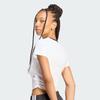 adidas X JENNIE Cropped Pleated T-Shirt