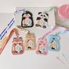 New Cartoon Animal Card Holder With Lanyard Badge Holder Children's Bus Card Case Waterproof PU Leather ID Holdersr