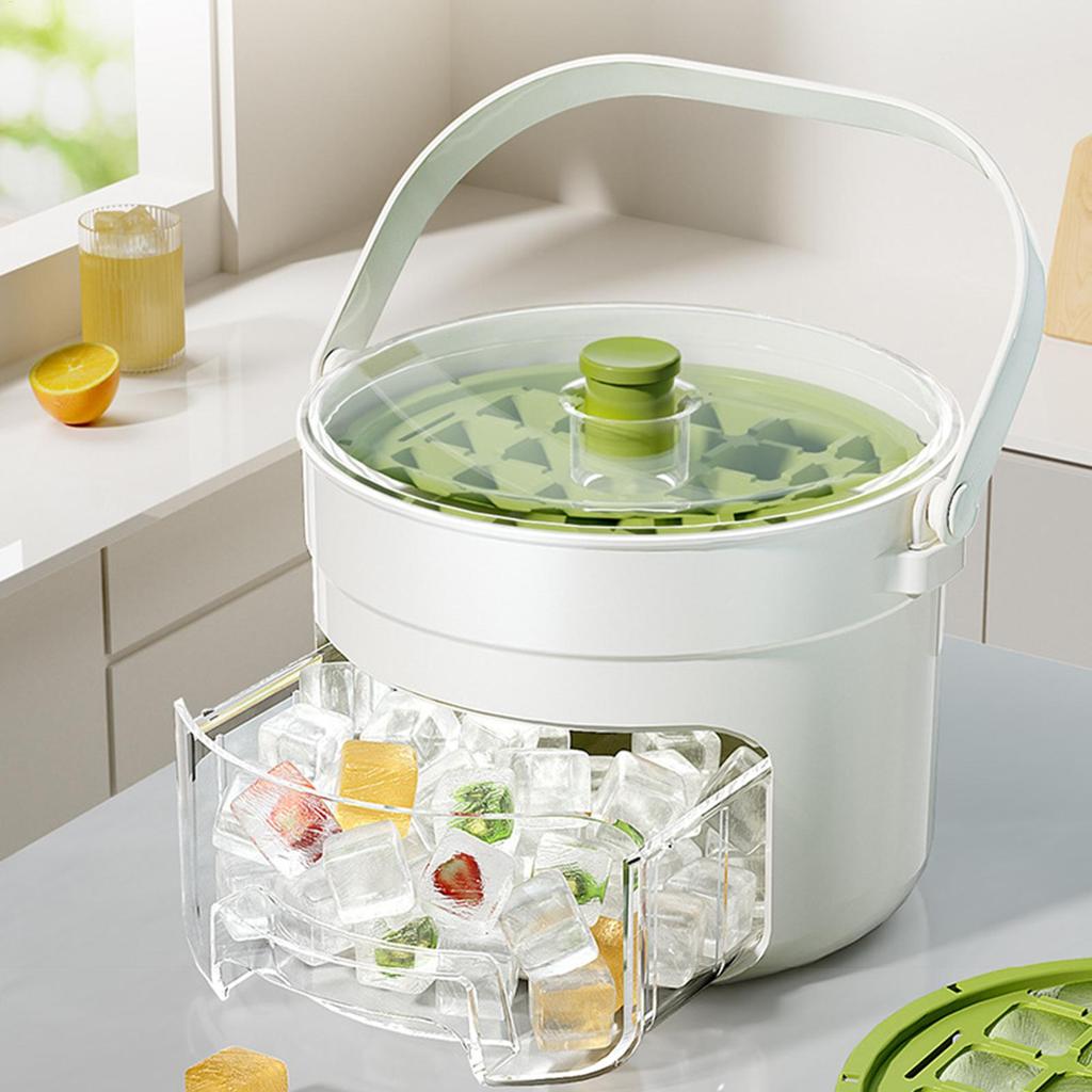 Multifunkční forma na ledové kostky Velkokapacitní opakovaně použitelný výrobník ledu Domácí potravinářský Dvouvrstý úložný box na led Formička na ledové kostky