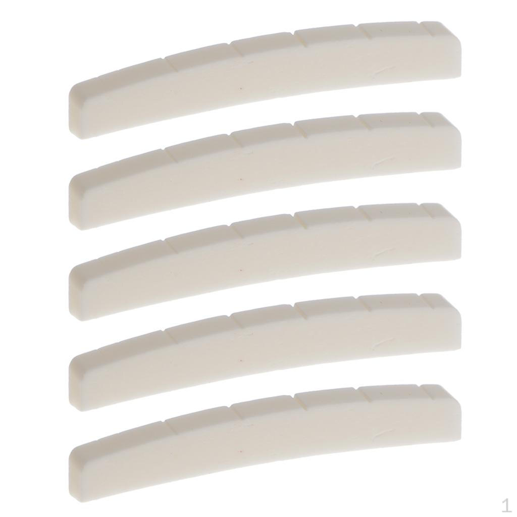 5x Beige Buffalo Slotted Nuts for Fernsehsender Guitar