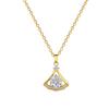 Full Diamond Skirt Personality Fashion Light Luxury Temperament Gorgeous Full Diamond Necklace Female Versatile Collarbone Chain Titanium Steel