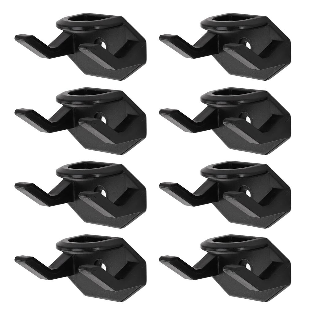 8Pcs Adhesive Hat Hooks Baseball Hat Holders for Wall Door Closet Bedroom Black