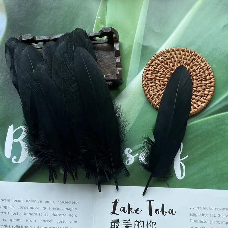 

Одежда, перья, гусиные перья, дошкольное образование, ювелирные аксессуары ручной работы своими руками, поделки, декоративная одежда 100PCS чёрный