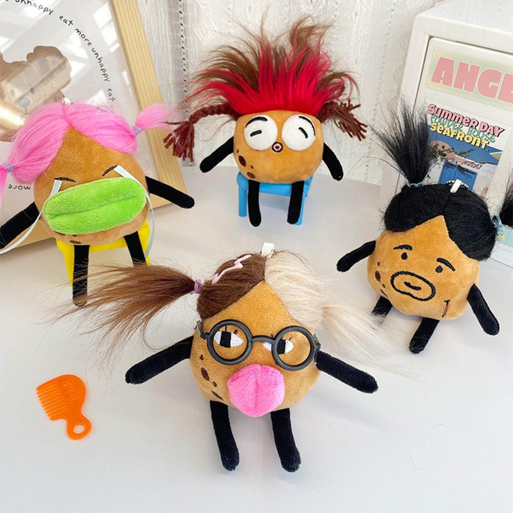 Cute Cartoon Doll Headband Funny Braided Doll Hairband Hair Hoop Hairpin Perfect for Party Cosplay Headdress Jewelry