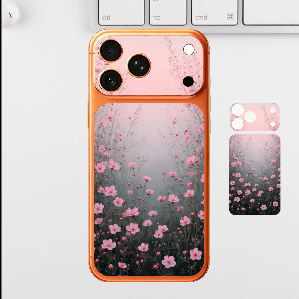 

Beautiful Flowers For Apple iPhone 17 Pro Max Full Back Cover Decal Wrap Skin Rear Protective Sticker Film iPhone17pro