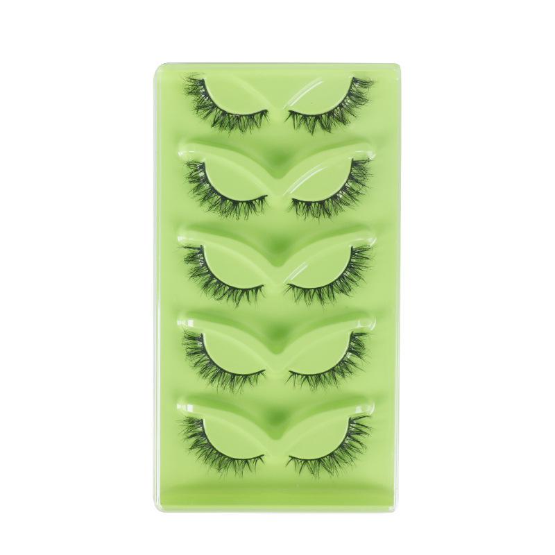 Faux Cils Européens & Américains Style Yeux de Renard Inclinés - Pack de 7 Paires, Coin Externe Allongé, Bande Complète