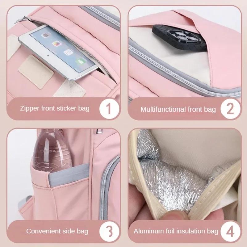 Mommy Baby Diaper Bag Baby Stroller Hanging Backpack Changing Mat Wet And Dry Carrying Large Capacity Nappy Fashion Mommy Bag