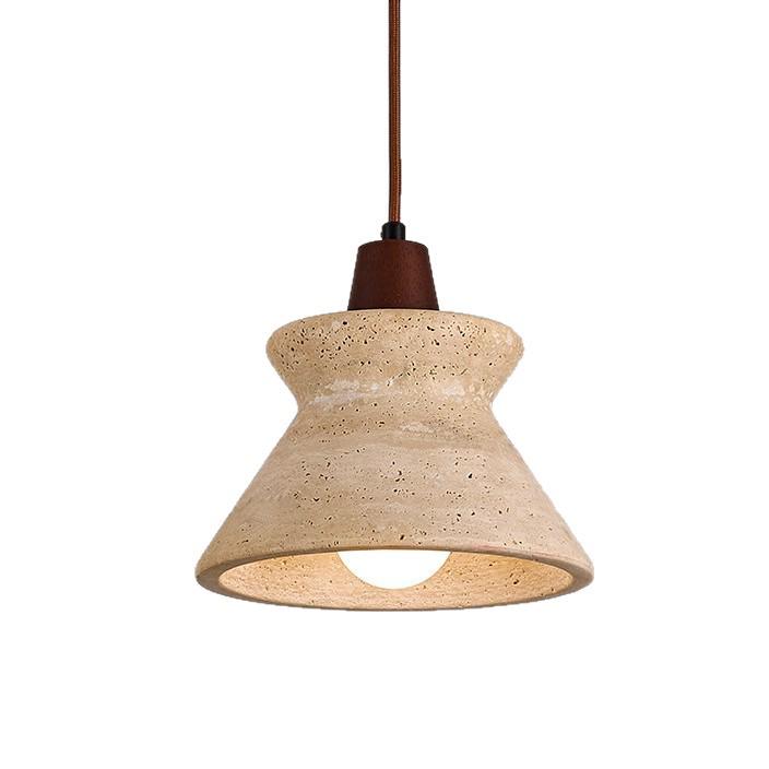 Japanese Wabi-Sabi Travertine Pendant Light for Homestay, Restaurant, or Master Bedroom