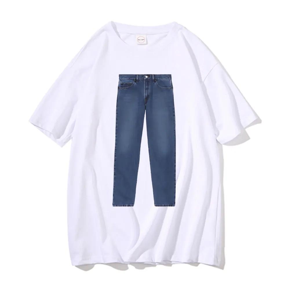 Funny jeans joke pattern printed Meme mens Tshirt fashionable 100 cotton Tshirt casual summer shortsleeved Tshirt S