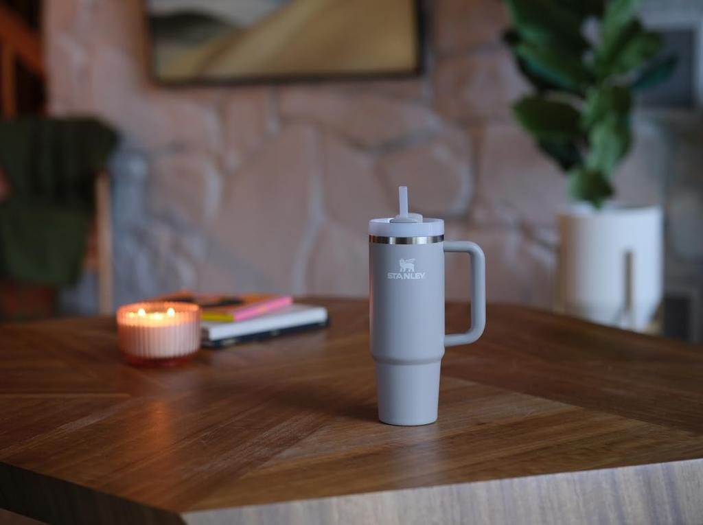 STANLEY Vacuum Ash with Perfect for Outdoor Dishwasher Warranty Included Japanese H2.0 Quencher, 0.88L, Gray, Insulated, Durable, Straw, Summer,