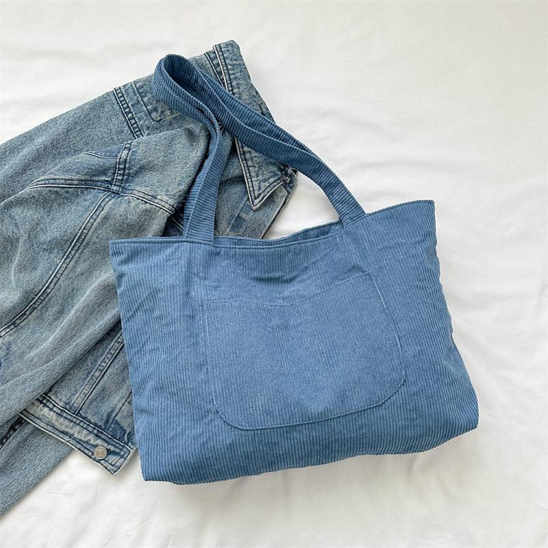 Trendy Simple Tote Bag With Spacious Interior And Soft Structure Ideal For Everyday Commuting In Black White Blue Brown