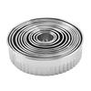 11/12pcs Stainless Steel Biscuit Mold 11/12PCS Set Round Shape Dough Cutter Dumplings Skin Mold Baking Pastry Mold Pastry Making