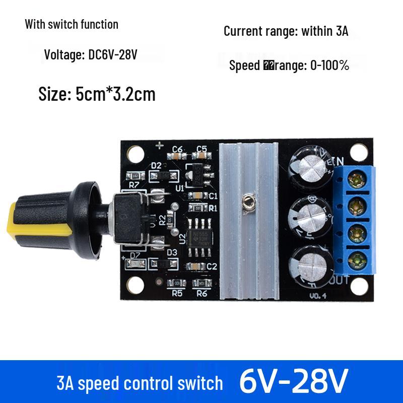3V-35V PWM DC Motor Speed Controller & LED Dimmer Module, 2A-10A