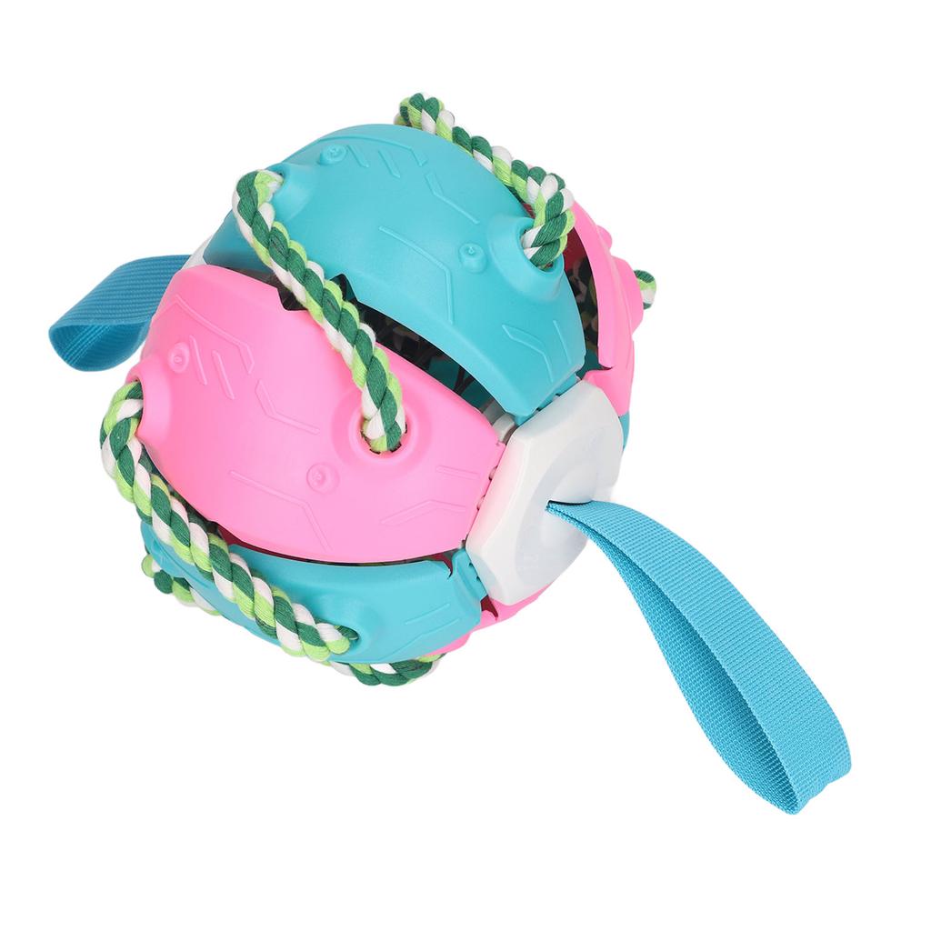 Interactive Outdoor Fly Ball Flying Saucer Ball Interesting Dog Soccer Toy with Straps