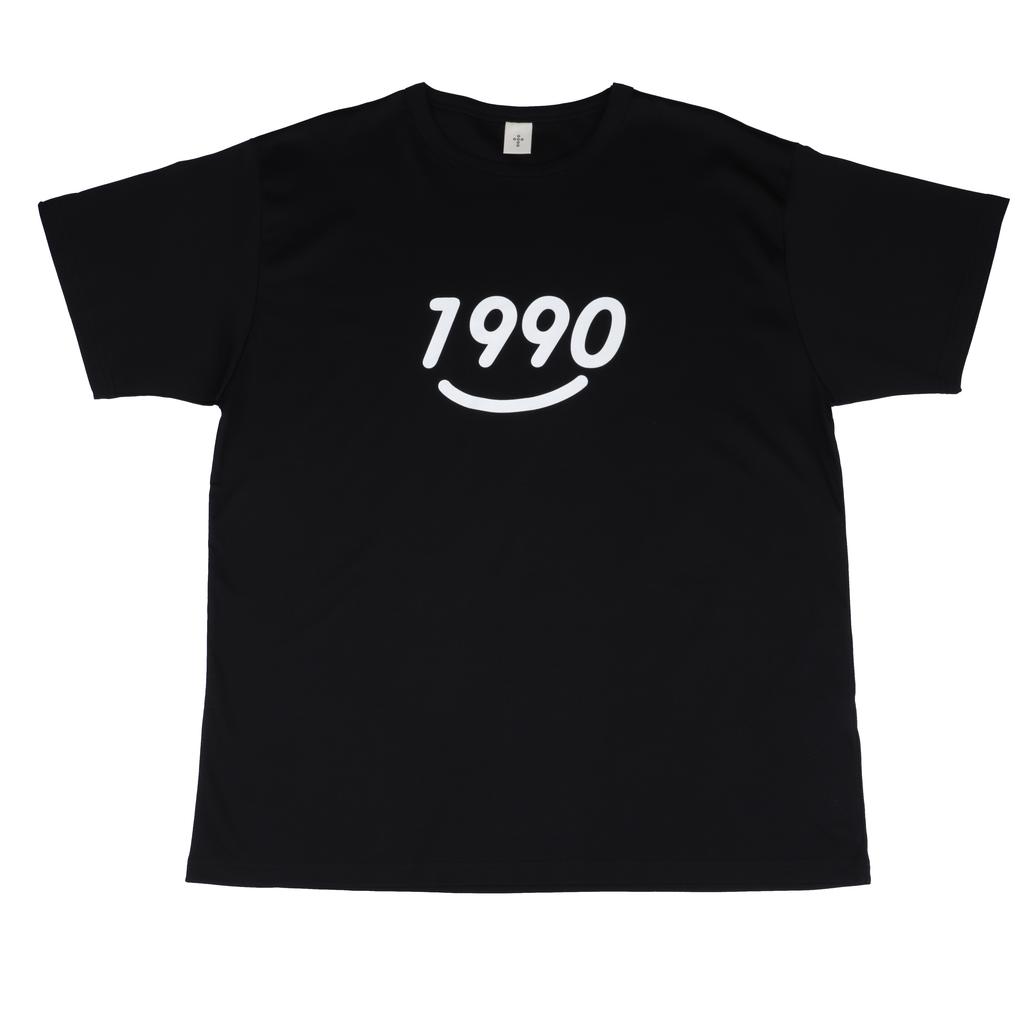 GOOGONGFAST 1990 :) Printed T-Shirt (Black-White)