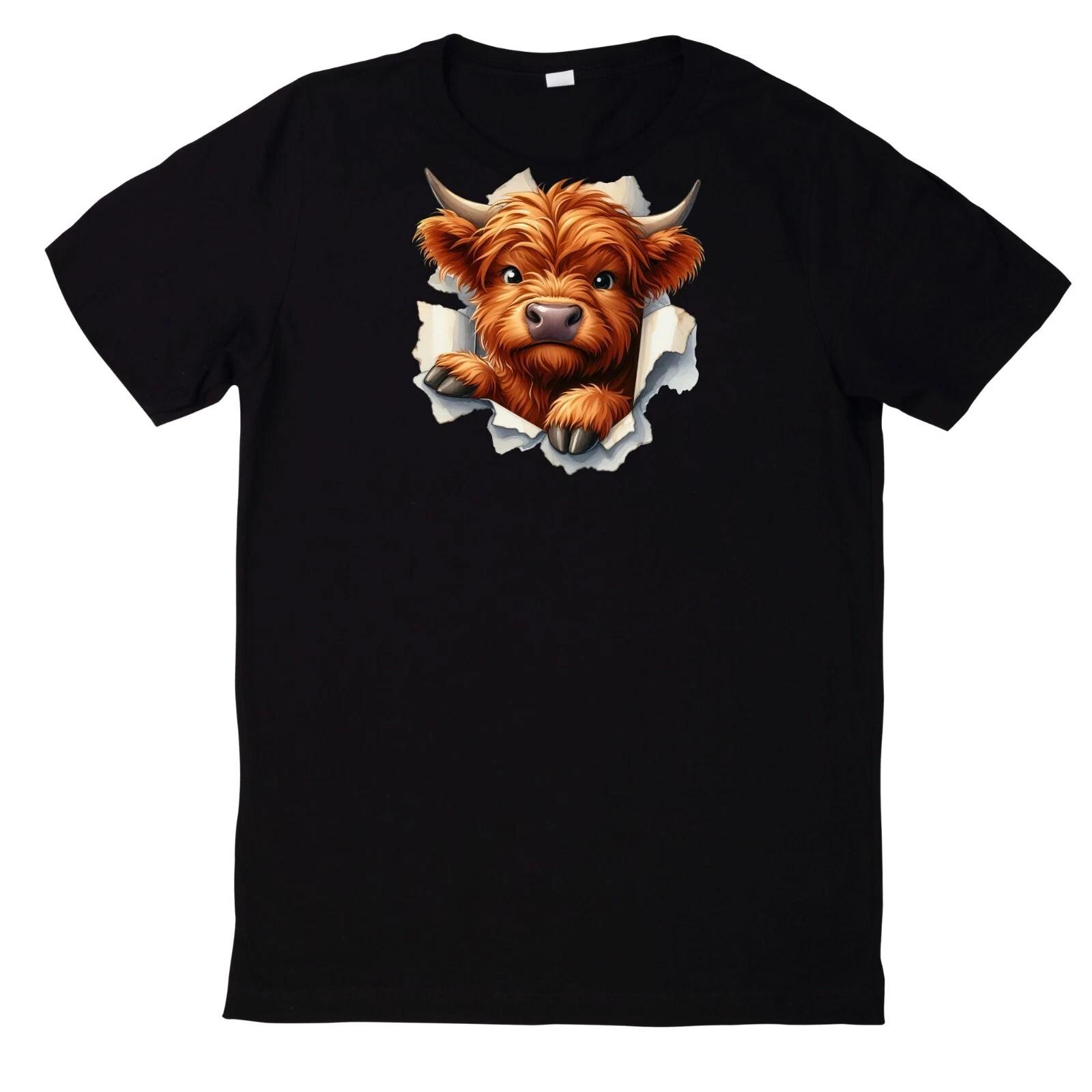 T-Shirt Niedliche Tiere gucken Motiv Baumwolle XXXXL