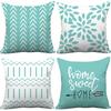 Modern Simple Nordic Style Plush Sofa Pillowcase Small Flower Letter Print Ins Macaron Color Pillowcase