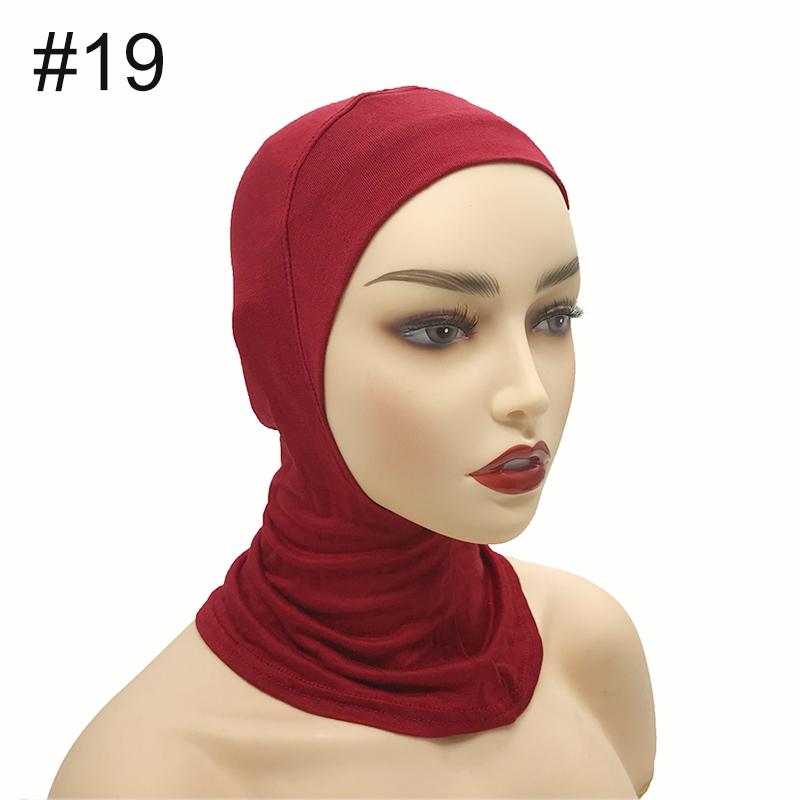 High Qualit Modal Muslim Women Ninjas Cap Full Cover Inner Hat Islamic Undercap Hijab Comfortable Bonnet Headcloth Neck Cover
