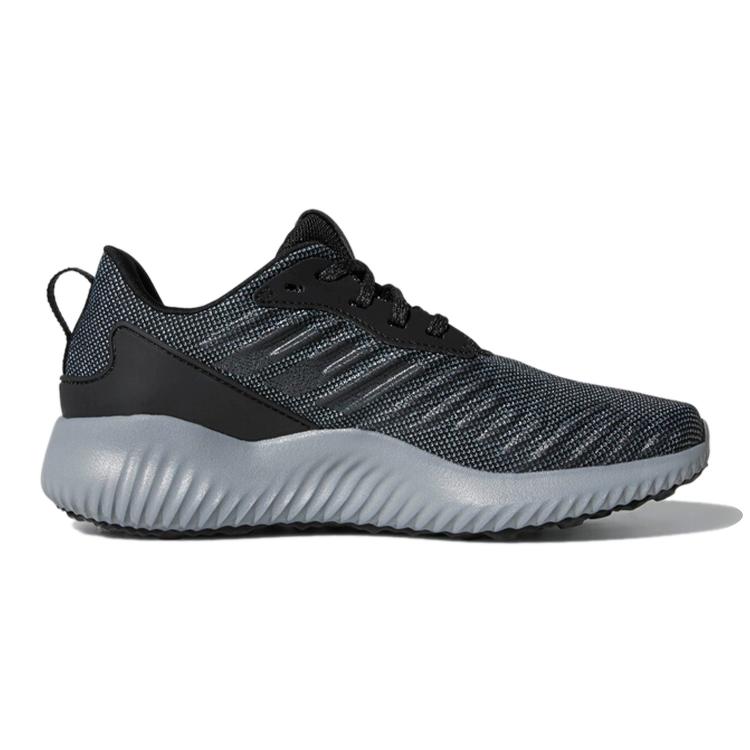 New Adidas Alphabounce Rc J Breathable Low Top Kids' Running Shoes Black Gray Teenagers CQ1482
