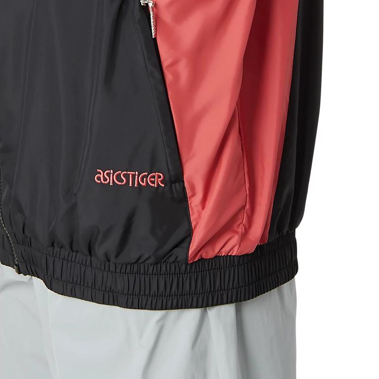 ASICS Jackets Men's Black/White/Red Stand Collar Moderate Other 2191A078-001