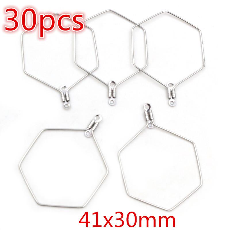 30-100pcs Stainless Steel DIY Earrings Hooks Clasp Findings Handmade Jewelry Making Accessories Earwire Accessories Steel Gold