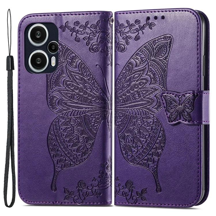 

Для Xiaomi Redmi Note 12 Turbo/Poco F5 5G чехол-книжка из искусственной кожи с принтом и подставкой-бабочкой, чехол-кошелек для телефона