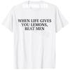 Wenn das Leben dir Zitronen gibt, schlage Männer Witzig Sarkasmus Witze T-Shirt Buchstaben Gedruckt Y2k Sarkastischer Spruch T-Shirt Mode Neuheit Geschenke