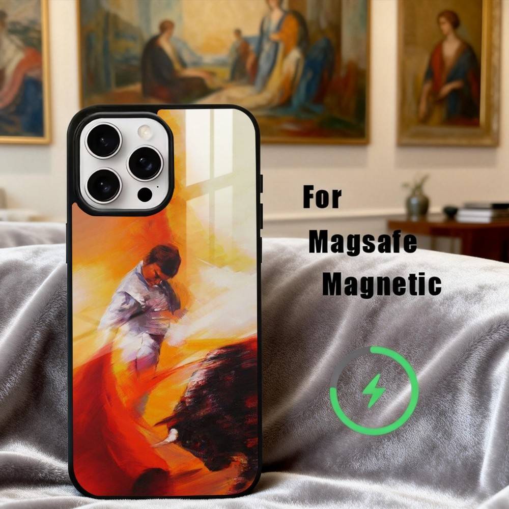 

B-Bullfight Bull Fighter Matador Phone Case For iPhone17,16,15,14,13,12,11 Plus,Pro Max Magnetic For Magsafe Wireless Charging iPhone11