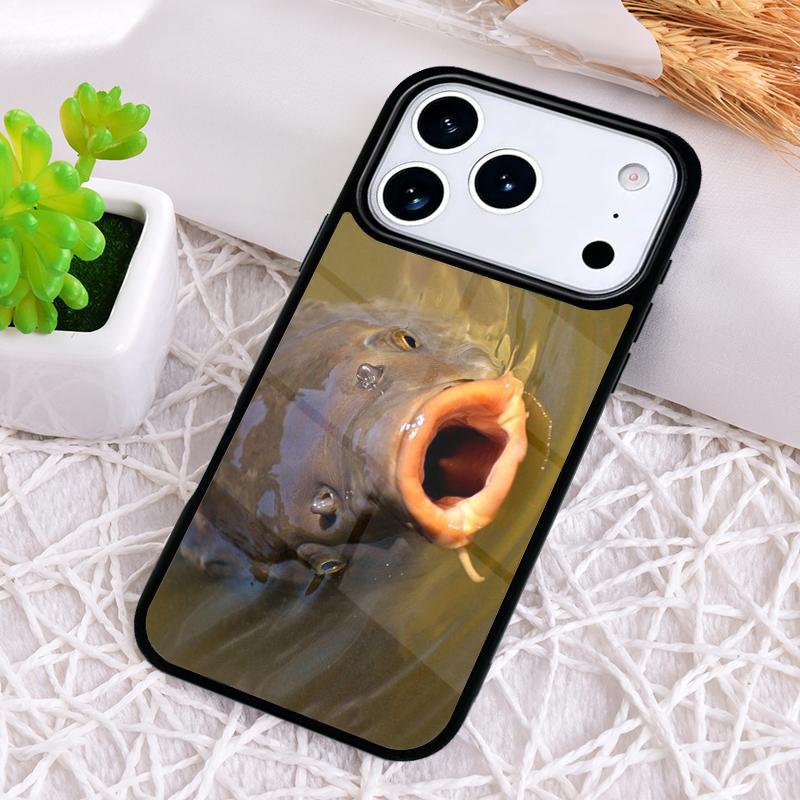 Carp Fishing Fish soft Phone Case for iPhone 17 Air 16 15 11 12 14 13 Pro Max Shockproof Cover