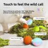 With Sound Interactive Cat Ball With Feathers Self-entertainment Training Pet Bouncy Ball TPU Interactive Cat Toy Ball