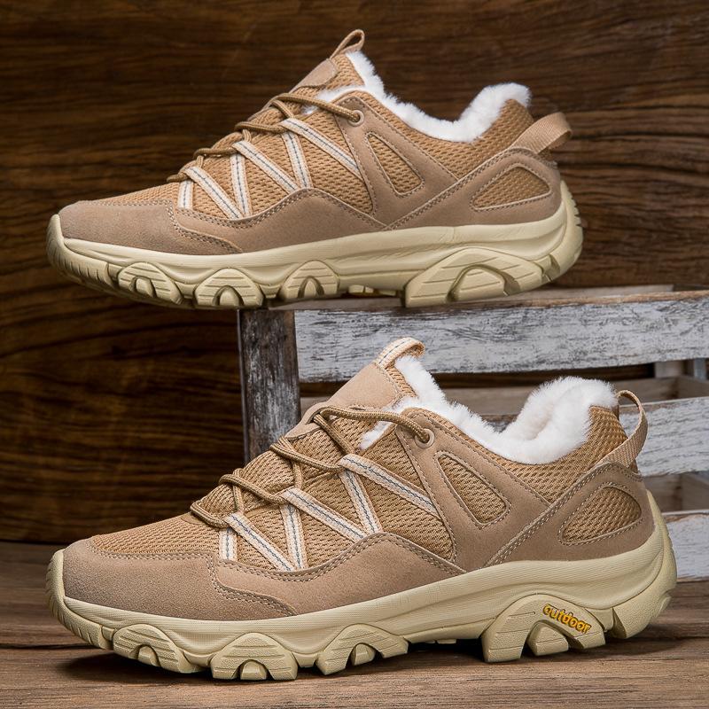 Autumn And Winter Warm Cotton Outdoor Mountaineering Casual Shoes Off-Road Shoes Fashion Platform Men'S Dad Shoes Sports Shoes