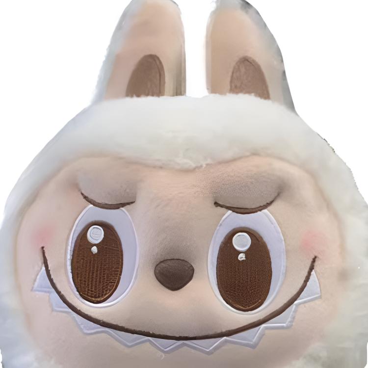 New POP MART Labubu Plush Doll White, Medium Size Trendy Figures 35cm PPMT-2407-0052