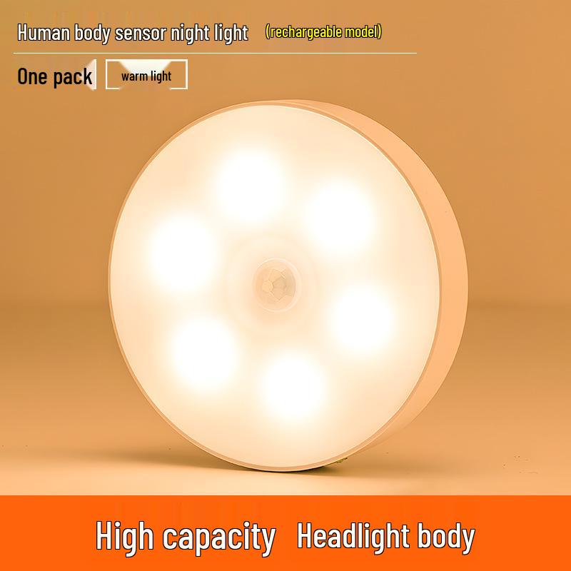 Rechargeable Smart Induction Night Light - USB, Motion-Sensor, Wireless, Energy-Saving for Bedrooms, Wardrobes, Hallways