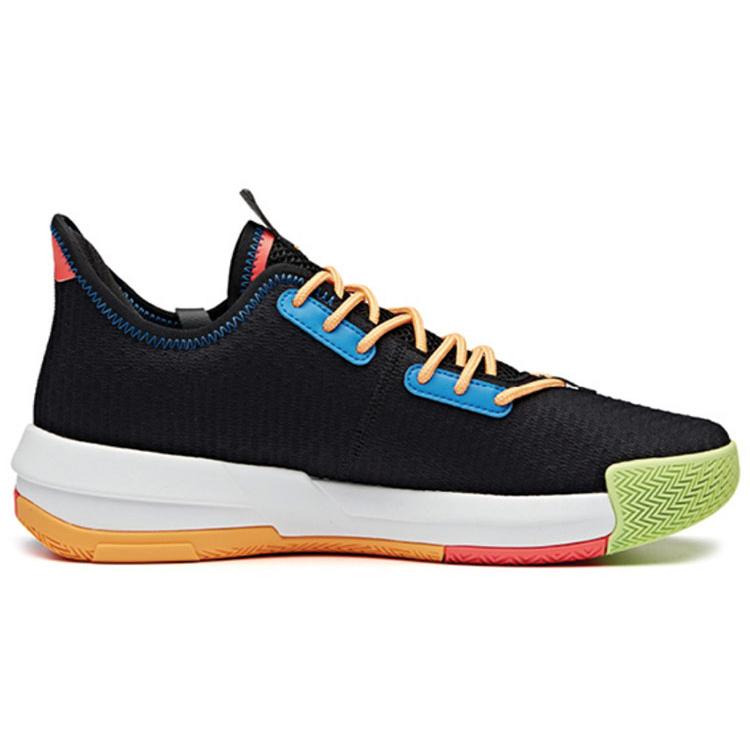 New Anta Basketball Collection Laser Cushioning Anti-Slip And Wear-Resistant Low-Top Vintage Basketball Shoes Black Blue 112011607-7