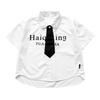 Boys' 2026 Korean Style Summer Lapel Shirt Set - Trendy Solid Color