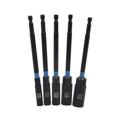 1PC/5PC 6-14mm Socket Adapter Steel Hex Nut Driver Drill Bit Adapter For Electric Screwdrivers Socket Wrench Extension Sleeve