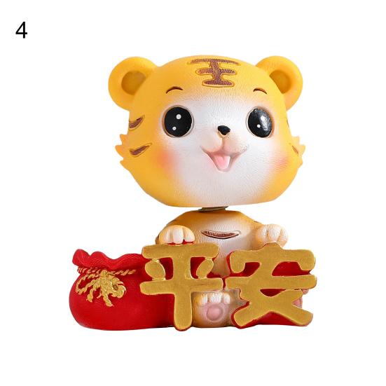 Shaking Head Tiger Creative Funny Posture Mini Useful Adorable Micro Landscaping for Truck