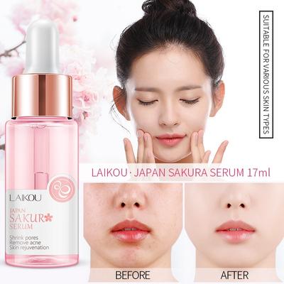 17ML Siero Sakura Nutrire Essenza Controllo del petrolio Schiarente Ringiovanimento Siero sbiancante per la pelle Cura della pelle Cura del viso