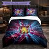 Set Biancheria da Letto Aston Villa Football 3 Pezzi Morbido Set Copripiumino con Federe Set Decorazione Camera da Letto per la Casa