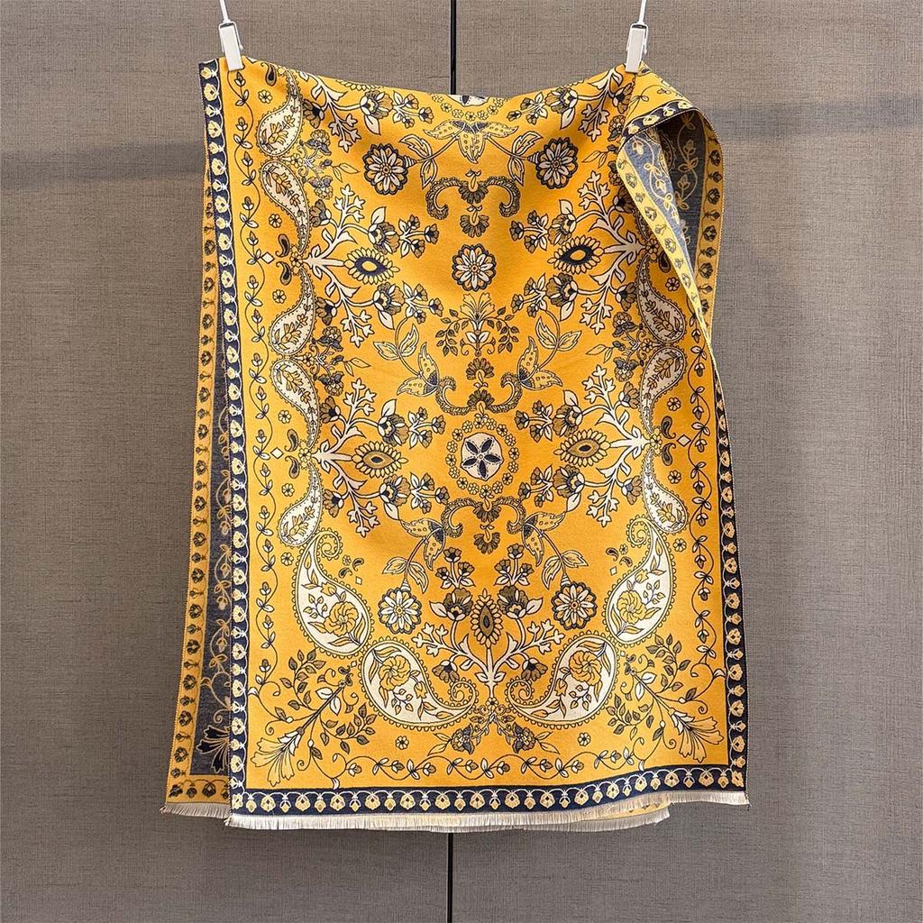 Cashew Flowers Pattern Cashmere Scarf Women Design Warm Pashmina Blanket Scarves Female Shawl Thick Foulard Bufanda