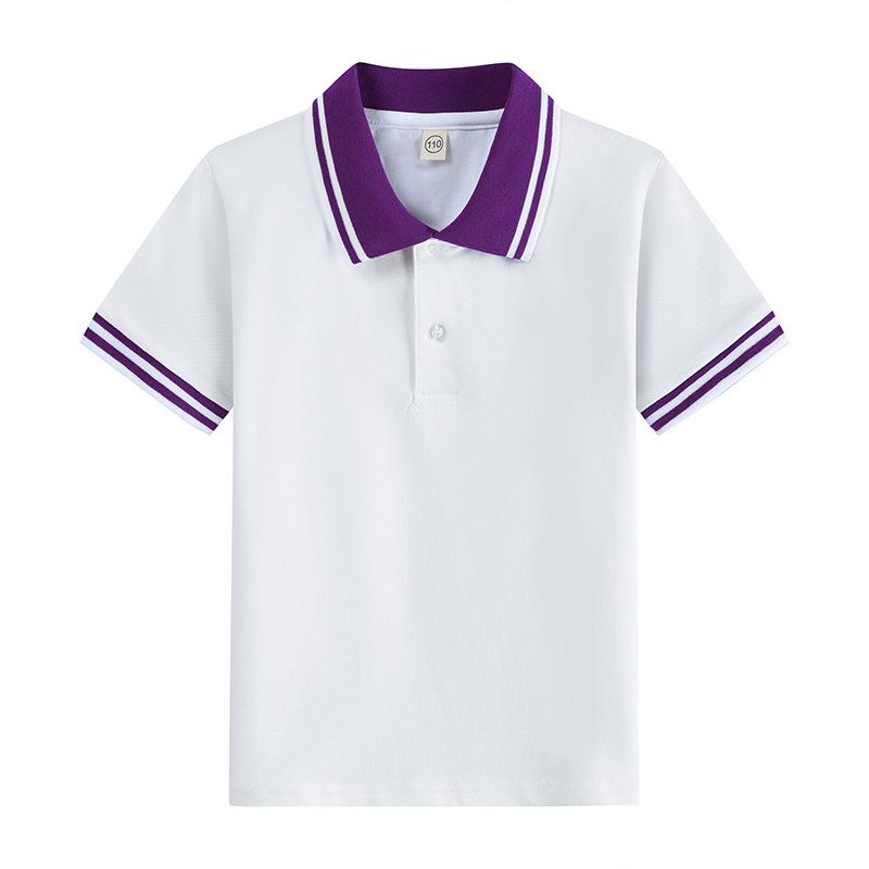 Polo Bianca da Bambino - Manica Corta, Stile Uniforme Scolastico, Leggera per Estate e Primavera.