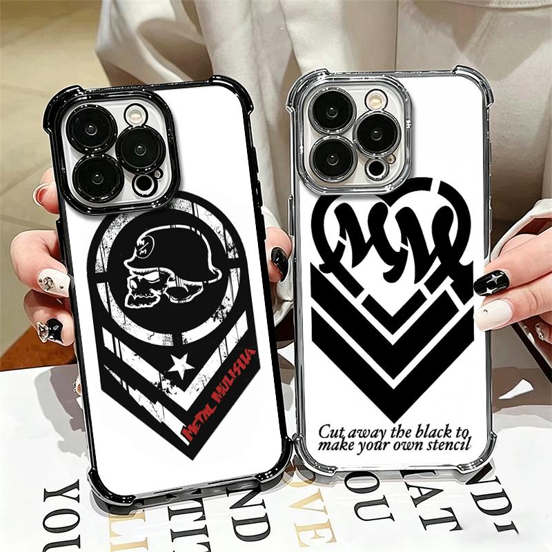 Motocross Metal Mulisha Soft Phone Case For iPhone 15 16 17 Air 14 Pro Max 16E Plus 13 12 Mini Plating Anti-Fall Fundas