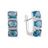Silver Earrings with London Blue Topaz 4.738ct (2084396)