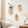 Home Ornaments Wall Decoration Wooden Flower Pot Minimalist Wall Mounted Planter Home Decor