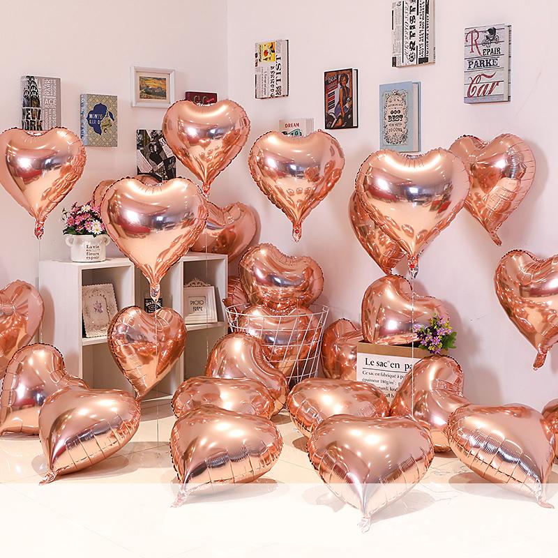 

18inch Heart Foil Balloons Helium Balloon Birthday Party Decorations Wedding Christmas Balloons Baby Shower New Year Supplies 10pcs&18inch