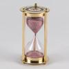 Brass Sand Timer Hour Glass Sand Glass Clock Ideal for Exercise Tea Making Ross London Pink Sand Timer Showpiece 8.89 Cm