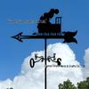 Weather Vane Ornament: Outdoor Wrought Iron Spray-Painted Roof Decoration Metal Craft