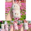 Sakura Season Cat Bear Rabbit Animal Plush Keychain With Hanging Strap For Bag Decor