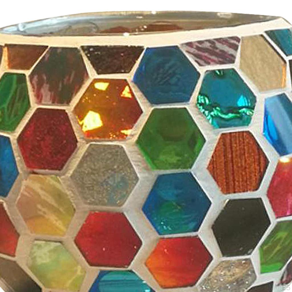 Držák na svíčku Středový díl Evropské mozaikové sklo Držáky na čajové svíčky pro domácí dekoraci, Stůl, Večírek